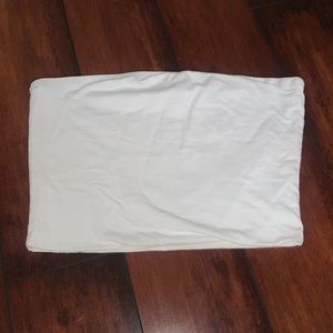 White Cropped Bandeau Top